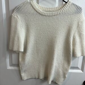 Celebrity  Ivory Ribbed Sweater